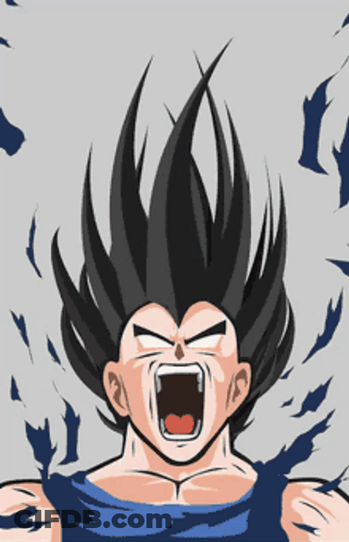 Dragon Ball Z Super Saiyan Scream GIF