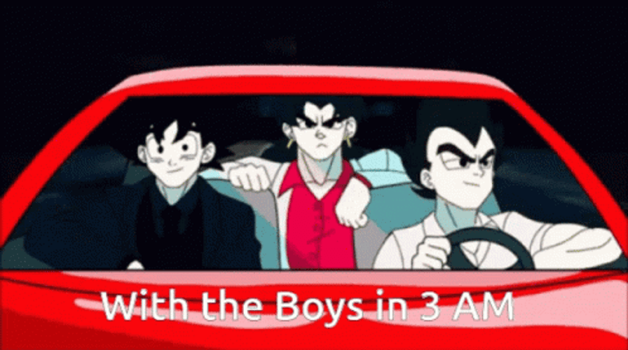 Dragon Ball Z Vegito Car Ride GIF