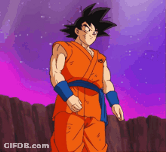 Dragon Balls Thank You Anime Goku Pose GIF