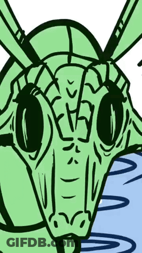 Dragon Drawing With League In Red GIF