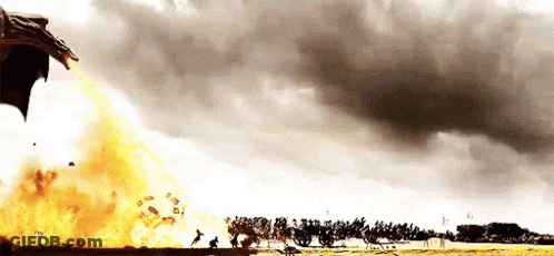 Dragon Flying With Fireball GIF