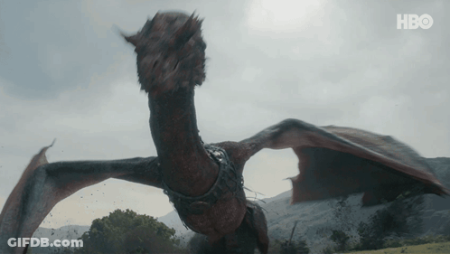 Dragon Flying With HBO Logo GIF