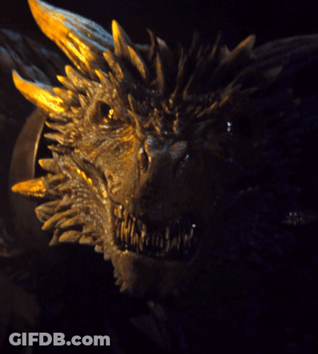 Dragon Head With Sharp Teeth GIF