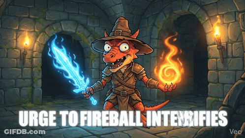 Dragon Holding Sword Urge To Fireball Intensifies GIF
