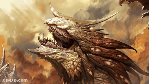 Dragon Painting With Many Eyes GIF