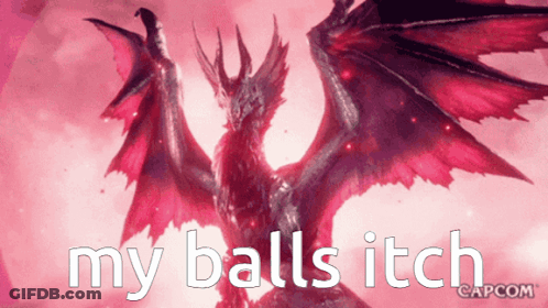 Dragon Saying My Balls Itch GIF