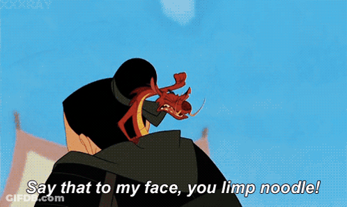 Dragon Saying Say That To My Face You Limp Noodle GIF