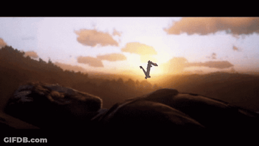 Dragon Toothless Silhouette Dance In Horizon Meme GIF