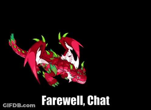 Dragon With Farewell Chat GIF