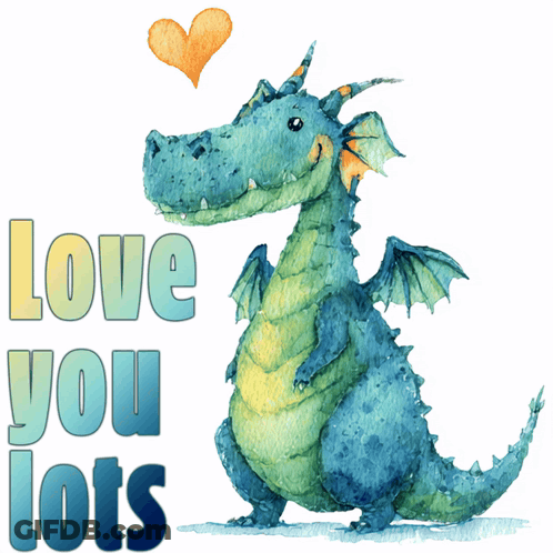 Dragon With Love You Lots GIF