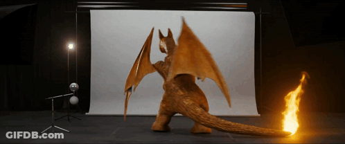 Dragon With Wings And Fire Tail GIF