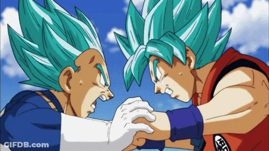 Dragonball Goku Fighting Vegeta GIF