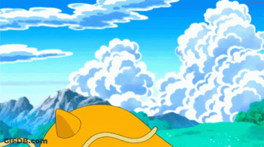 Dragonite Picks Up Fruit GIF