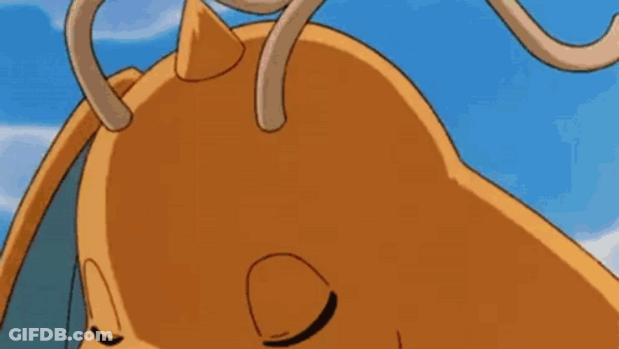 Dragonite Puts Hand On Chest Sing Anthem GIF
