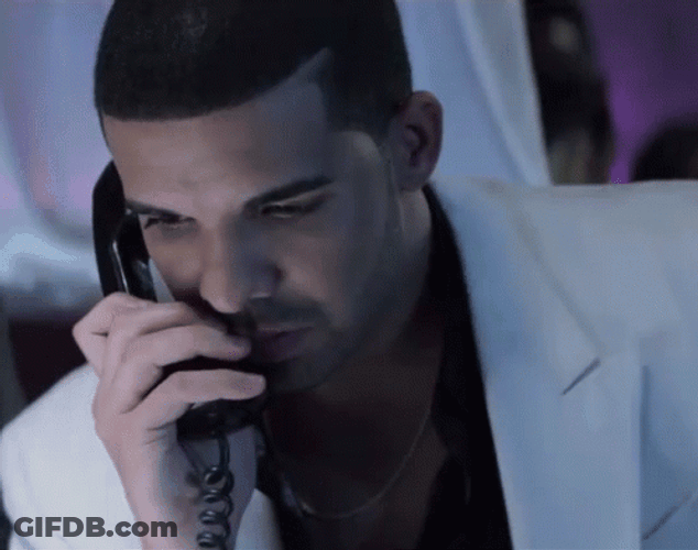 Drake Calling Hello GIF