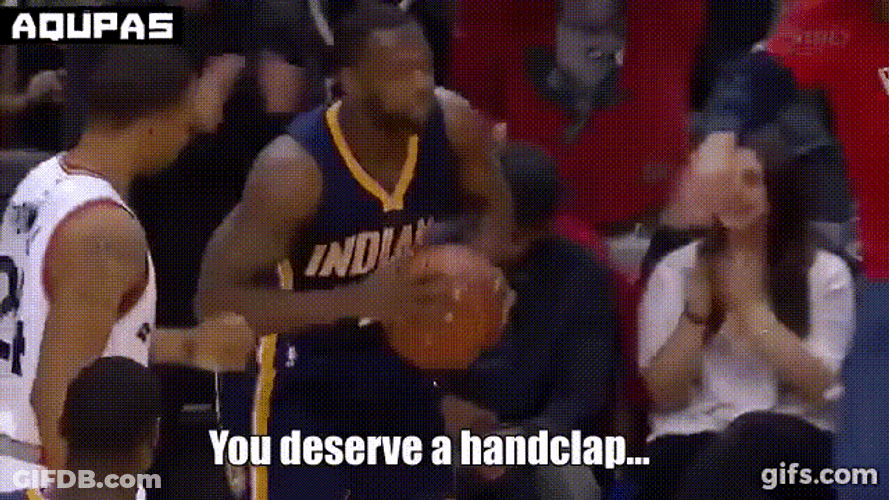 Drake Clapping Excitedly For A Basketball Player GIF
