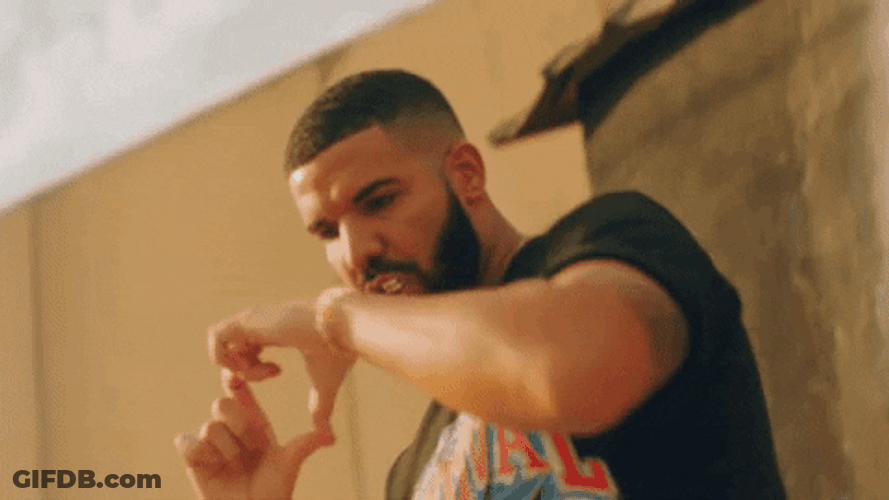 Drake Dancing Finger Heart GIF