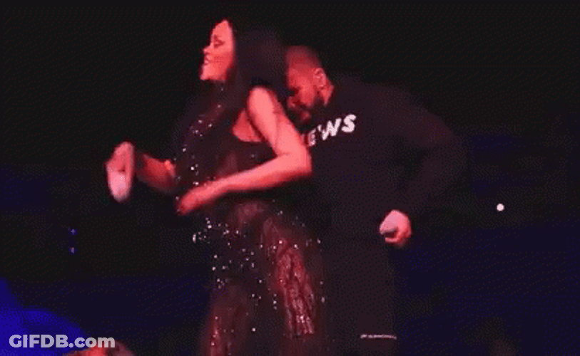 Drake Dancing Rihanna Concert GIF