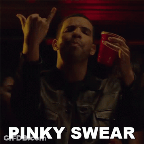 Drake Making Pinky Promise Sign GIF