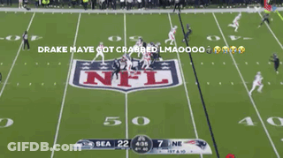 Drake Maye Got Crabbied Lmaoooo NFL Football Field GIF