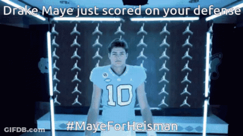 Drake Maye Just Scored On Your Defense #MayeForHeisman GIF