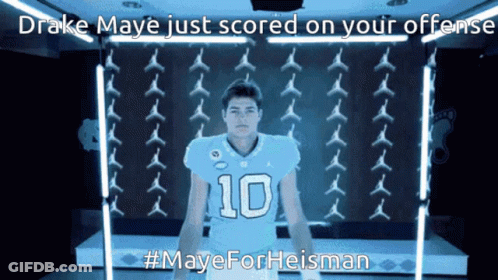 Drake Maye Just Scored On Your Offense #MayeForHeidman GIF