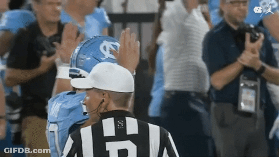 Drake Maye Pumping Up The Crowd GIF