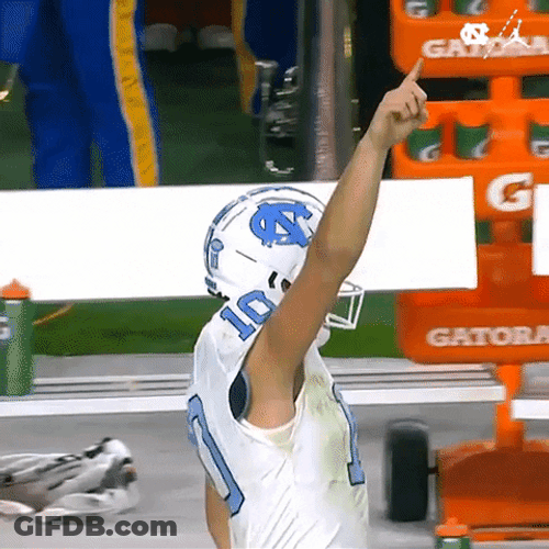Drake Maye Raising One Finger GIF