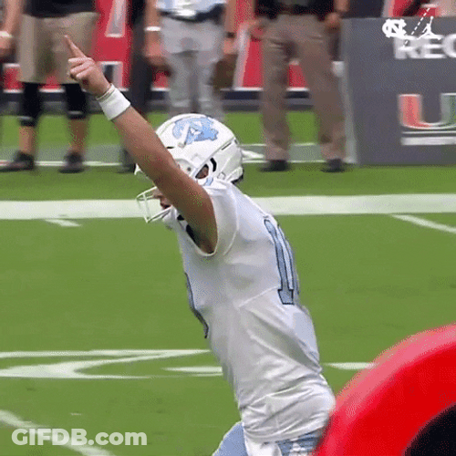 Drake Maye Showing One Finger GIF