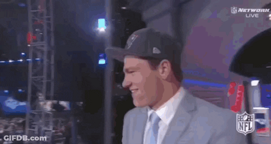 Drake Maye Walking On 2024 NFL Draft Stage GIF