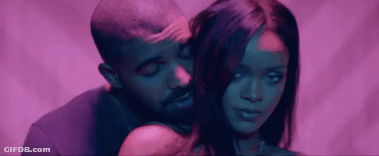 Drake Singing In Rihanna Work Music Video GIF