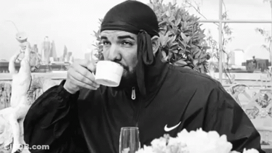 Drake Sips Tea GIF