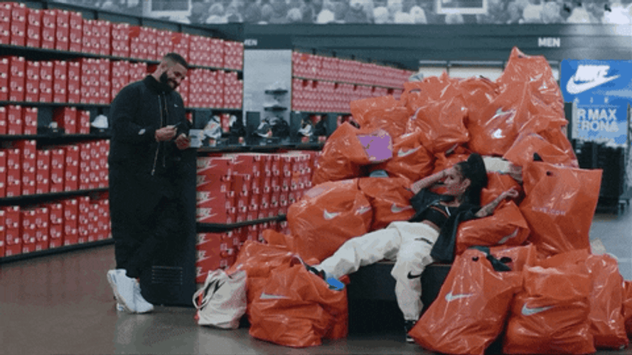 Drake Spending Money For Nike Shoes GIF