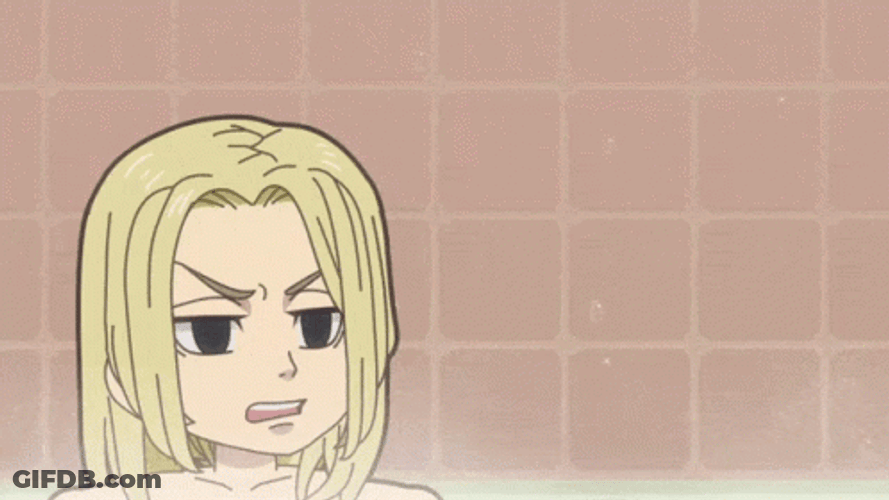 Draken Tokyo Revengers Mikey Bath Chibi GIF