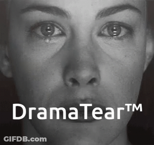 Drama Tears Fake Cry Black And White GIF