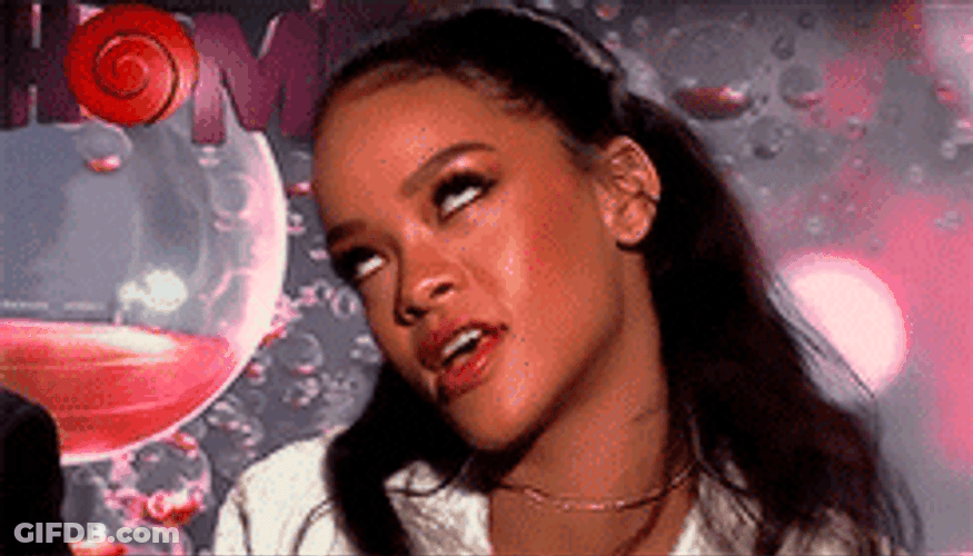 Dramatic Eye Roll Rihanna GIF