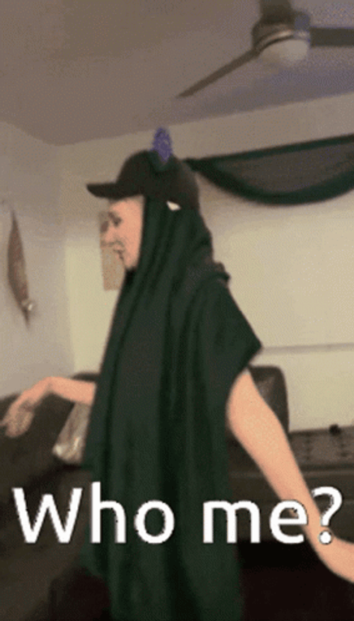 Dramatic Who Me GIF