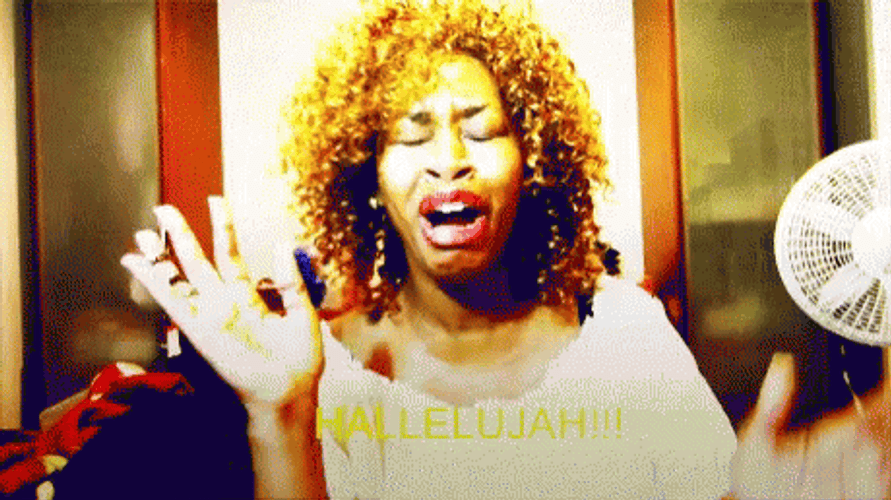 Dramatic Woman Praising Hallelujah GIF