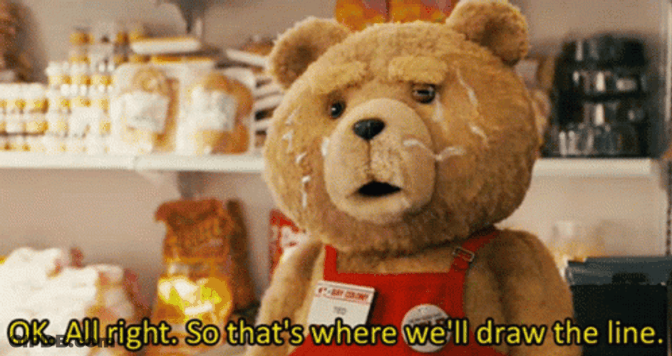 Draw The Line Sad Bear Ted 2012 Movie GIF