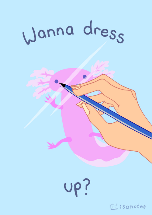 Drawing Axolotl Glasses GIF