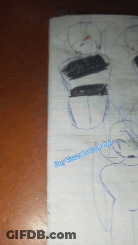 Drawing Boy Kisser Bak Uh Ey GIF
