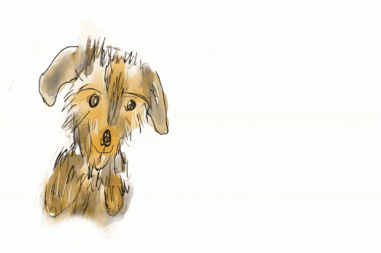 Drawing Dog Says Happy Birthday To Snoopy GIF