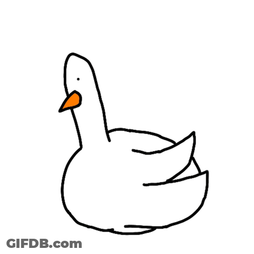 Drawing Duck Spinning GIF