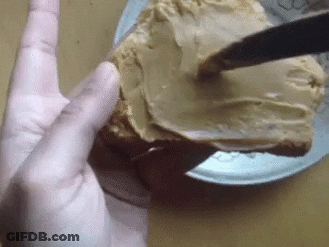 Drawing Heart Over Peanut Butter GIF