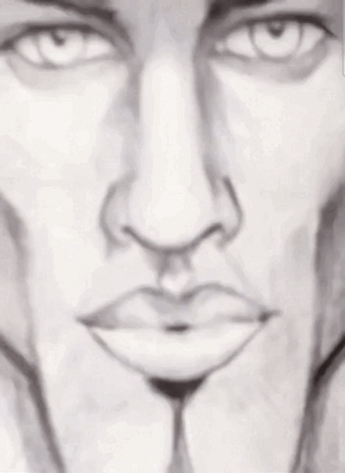 Drawing Jaw Mewing Meme GIF
