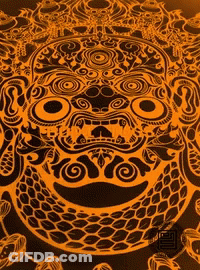 Drawing Of A Dragon Face GIF