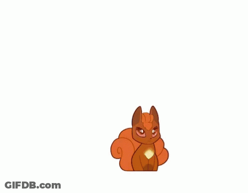 Drawing Of A Fox With A Bunch Of Tail GIF
