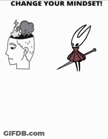 Drawing Of A Person's Head And Hollow Knight GIF