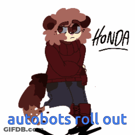 Drawing Of A Person With Honda GIF