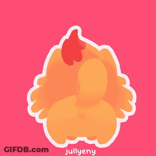 Drawing Of Chicken Labeled Jullyeny GIF